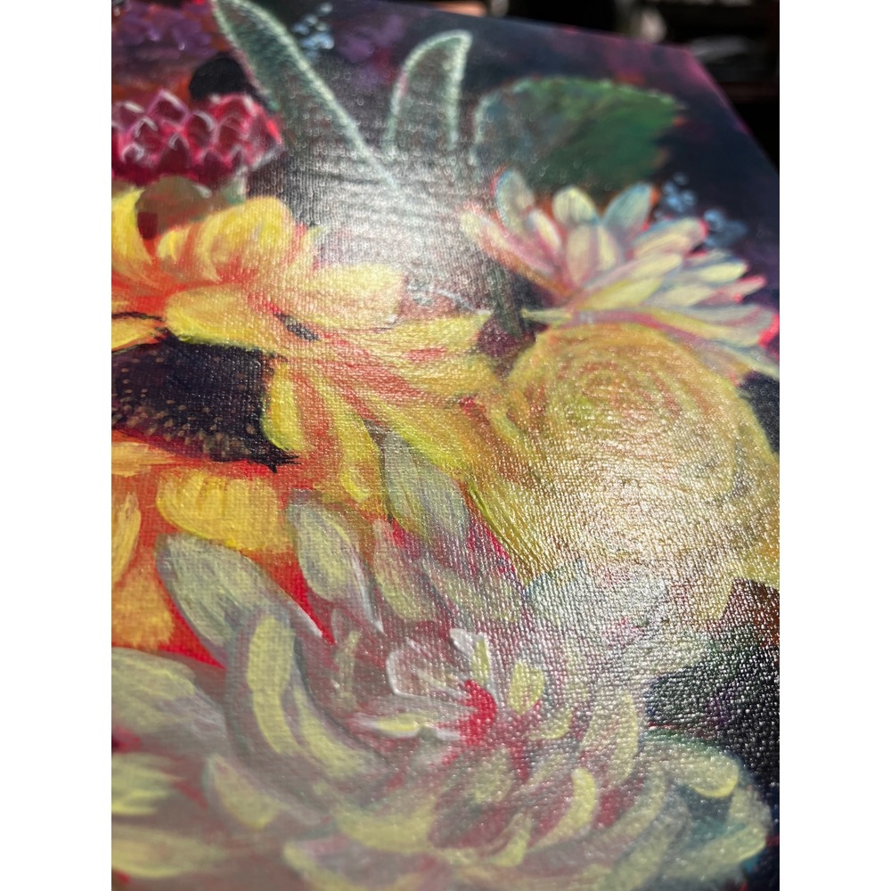 Artettina Original sunflower Painting floral Rose bouquet Art signed 2026 USA - Picture 6 of 8